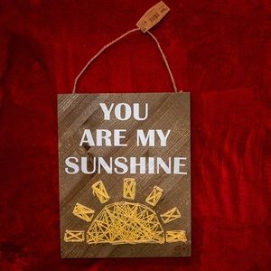 Handmade wooden yarn sign